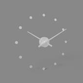 Часы Oj Mini Silver 50 см (серебряный)