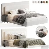Double bed milky beige Cascade