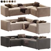 sofa rinconero blok 4 plazas pana verde