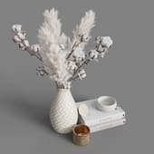 Decorative set pampas