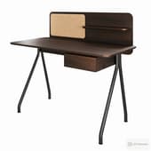 Simple Writing Desk with Divider by OEO Studio/HBF Furniture