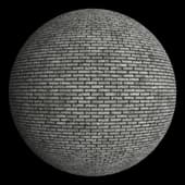 Белый кирпич потертый с темной затиркой Bricks White Worn Dark Mortar