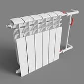 Bimetallic heating radiator