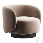 Barrel swivel armchair