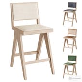 Jakob Framed Fabric Counter Stool