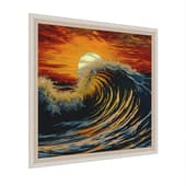 Framed Abstract Wave Painting – 3D Model (картина01)
