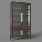 Витрина Primo со стеклянными фасадами и 2 ящиками Loft-Concept 3