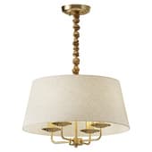 Tela Fabric Shade Chandelier with Curved