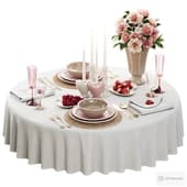 Романтическая сервировка на двоих / pottery barn table set