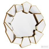 Crackle round mirro