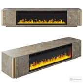 Homary 79 travertine veneer fireplace