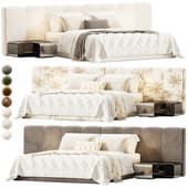 Modern Double Ruffle Bed By Minotti