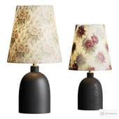 Black Ceramic Fabric Table Lamp