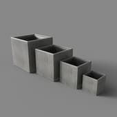 Кашпо Effectory Beton Cube Pot Dark Gray