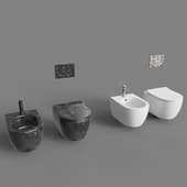 Унитаз и биде Scarabeo Ceramiche Moon