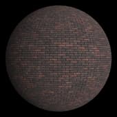 ровный коричневый кирпич с темной затиркой Bricks Violet Dark Mortar