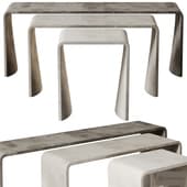 21st Century Concrete Contemporary Stool & Side Table