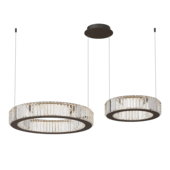 Подвесная светодиодная люстра кольца металлик D40+60 BERTOLDA Horizontal