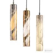 Alabaster Cylindrical Pendant Lamp
