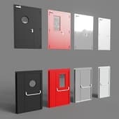 4 colors metal fire doors