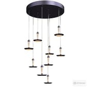 Hilite 9 light white glass pendant light