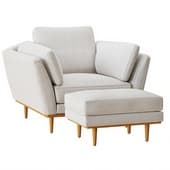 crate&barrel Hague Mid-Century Accent Chair