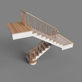 Classical staircase with carpet