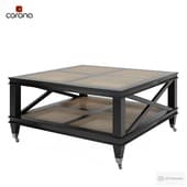 Jacqueline Wicker Shelves Coffee Table Артикул 17.370