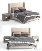 Belmont fabric bed by Restoration Hardware