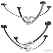 Orvyn leather Arc Chandelier by Vakkerlight