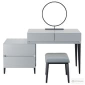 Homary White Corner Makeup Vanity
