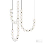 WOMO Pearl Brass Globe Chandelier