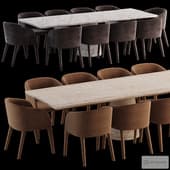 Nicola & Cellini Rectangular dining Set 023 by rh.com