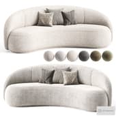 Boucle Curved Sofa, Изогнутый диван