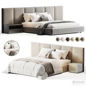 Charcoal velvet King Bed
