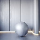 metal three Silver Worn Steel