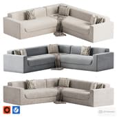 RH Sculptural Right-Arm L-Sectional sofa by rh.com