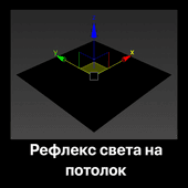 Плоскость для имитации земли для рефлекса на потолок