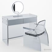 Homary Modern Floating Acrylic Makeup Vanity