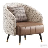 Leather Accent Chair with High Back