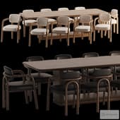 Melqui beige & Ligné Open dining set 015