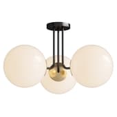 Kaynen 3 Light Modern Sputnik Globe Semi Flush Mount
