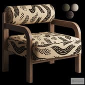 Poltrona lounge in legno di frassino Raymond by Westwing Collection