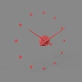 Часы Oj Mini Red 50 см (красный)