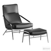 Althea armchair with poof by Rimadesio