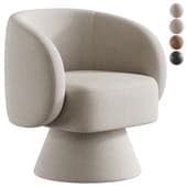 Modern Upholstered Swivel Barrel Chair