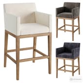 Morgan Track Arm Fabric Counter Stool