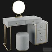 Homary Makeup Vanity Set Retracted