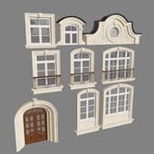 Windows and doors of modern classics style