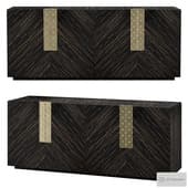 Ebony wood 4 door sideboard